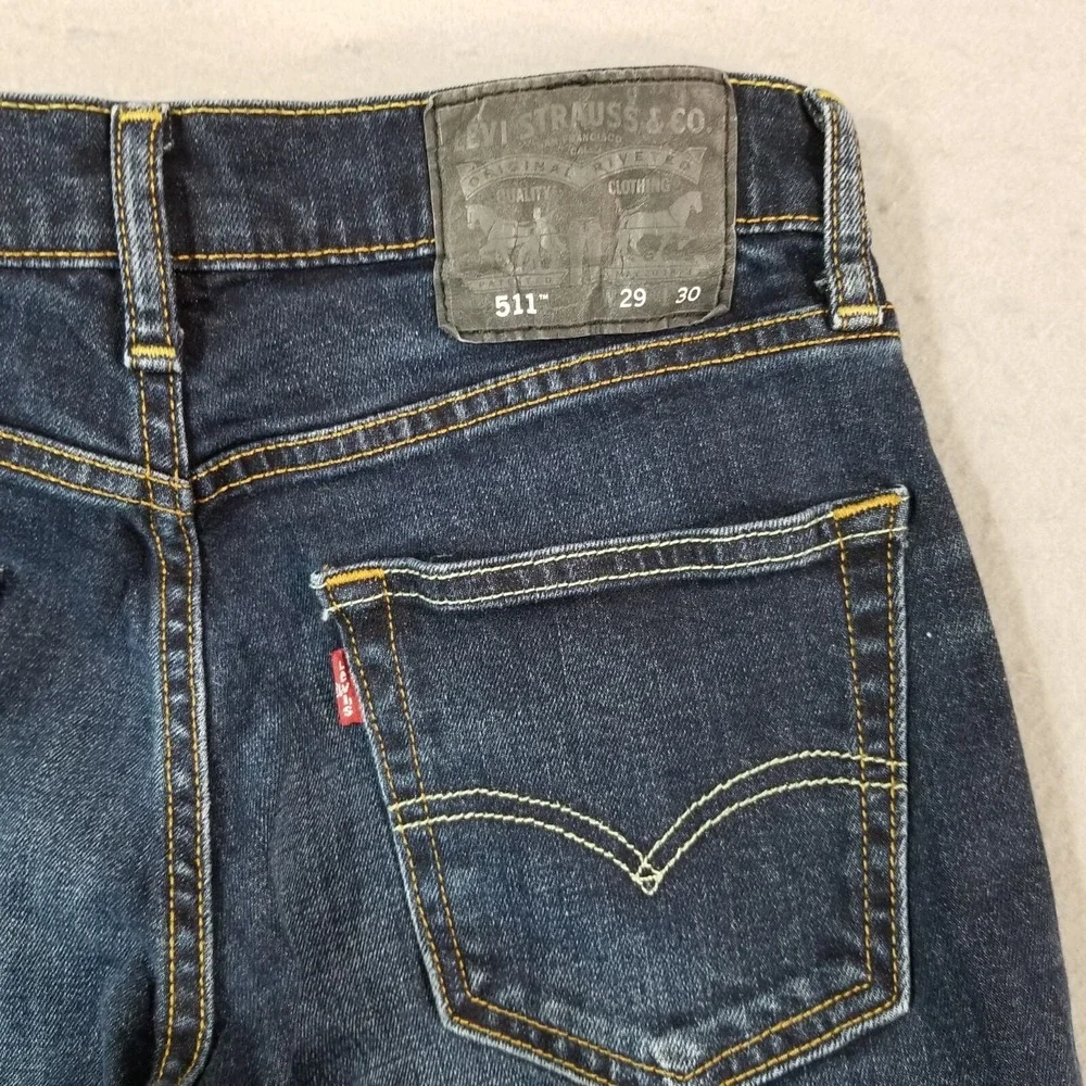 Levi's 511 jeans men's 29 x 30 skinny straight blue Flex stretch denim pants